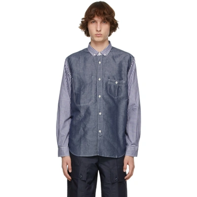 Shop Junya Watanabe White Cotton Check Shirt In 1 White