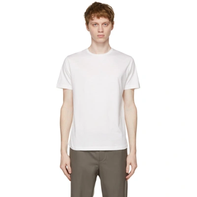 Shop Loro Piana White Soft Silk Cotton T-shirt In 1005 Optical White
