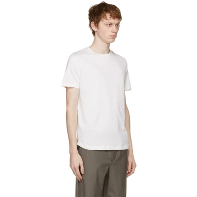 Shop Loro Piana White Soft Silk Cotton T-shirt In 1005 Optical White