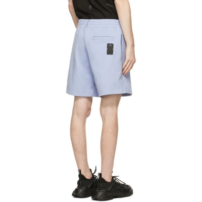 Shop Mcq By Alexander Mcqueen Purple Logo Shorts In 5355 Hyper Lilac