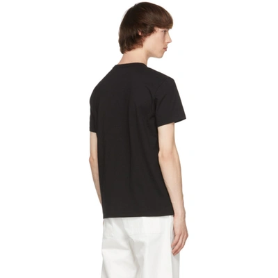 Shop Alexander Mcqueen Black Mix Labels T-shirt In 0901black/m