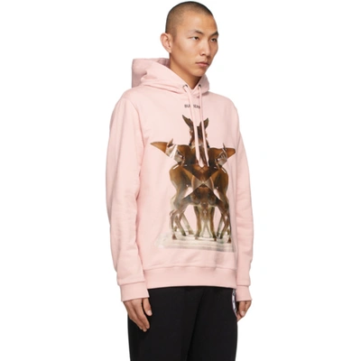 Shop Burberry Pink Kaleidoscope Print Eversham Hoodie In Frosted Pin