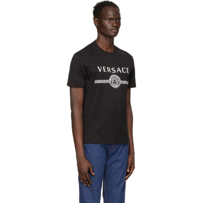 Shop Versace Black Medusa Logo T-shirt In A1008 Black
