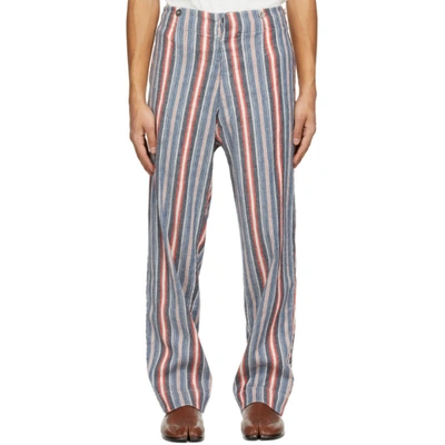 Shop Maison Margiela Multicolor Striped Trousers In 001f Multicolor Stri