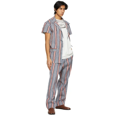 Shop Maison Margiela Multicolor Striped Trousers In 001f Multicolor Stri
