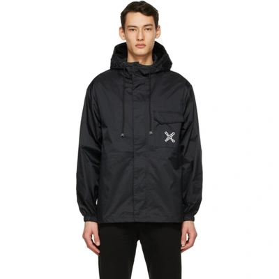 Shop Kenzo Black Sport 'big X' Windstopper Jacket In 99 Black