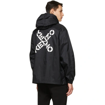 Shop Kenzo Black Sport 'big X' Windstopper Jacket In 99 Black