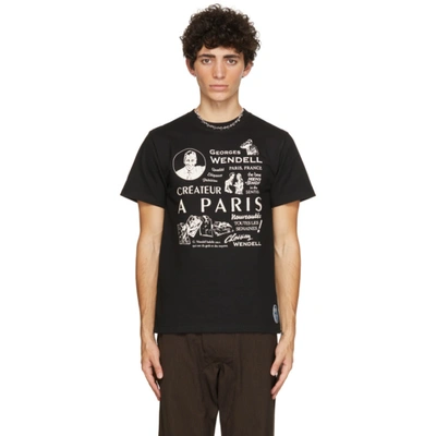 Shop Georges Wendell Black Graphic T-shirt
