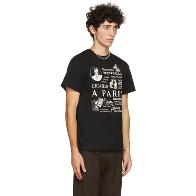 Shop Georges Wendell Black Graphic T-shirt