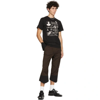 Shop Georges Wendell Black Graphic T-shirt