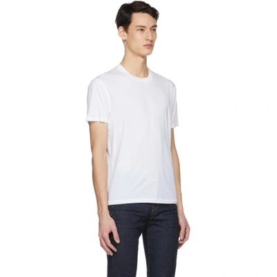 Shop Tom Ford White Lyocell Jersey T-shirt In N01 Wht