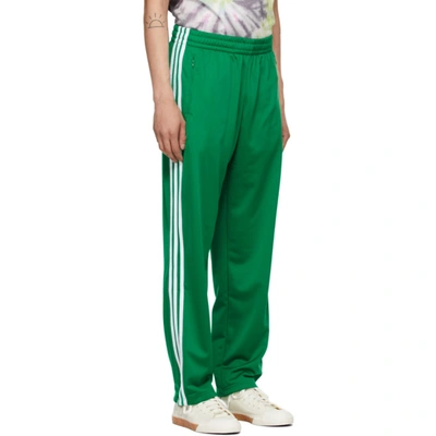 Shop Adidas X Human Made Green Firebird Track Pants