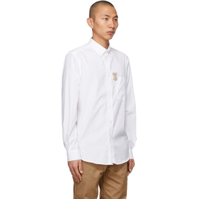 Shop Burberry White Caddington Shirt