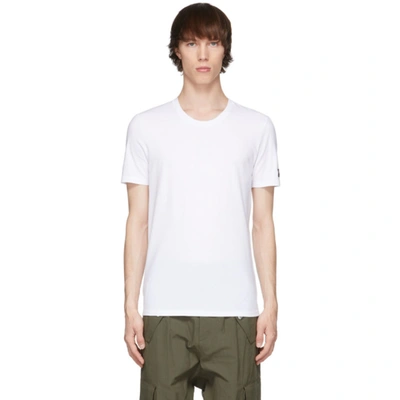 Shop Balmain White Crewneck T-shirt In 100 White