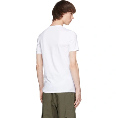 Shop Balmain White Crewneck T-shirt In 100 White