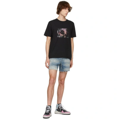 Shop Saint Laurent Black Vhs Sunset T-shirt In 1068 Blkmul