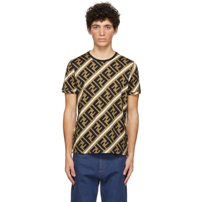 Shop Fendi Brown 'forever ' T-shirt In F13j3 Hazel