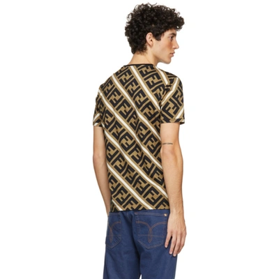 Shop Fendi Brown 'forever ' T-shirt In F13j3 Hazel