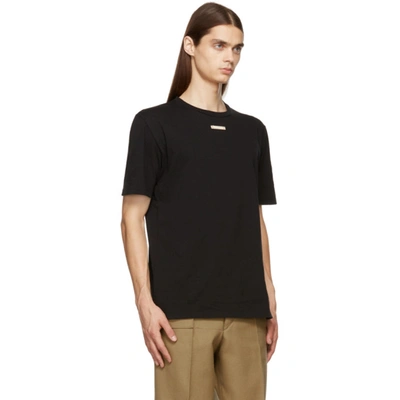 Shop Maison Margiela Black Jersey T-shirt In 900 Black