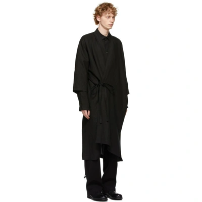 Shop Jan-jan Van Essche Black Kimono Robe