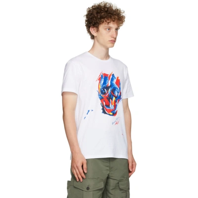 Shop Alexander Mcqueen White & Multicolor Bloomsbury Skull T-shirt In 0900 White/mix