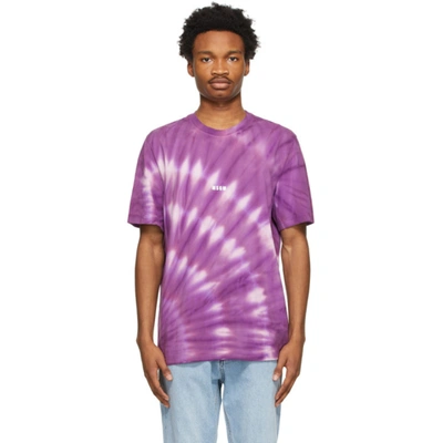 Shop Msgm Purple Tie-dye T-shirt In 72 Lilac