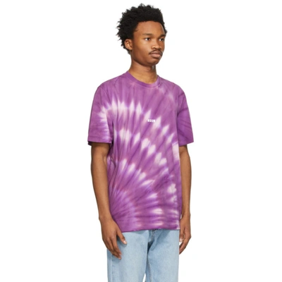 Shop Msgm Purple Tie-dye T-shirt In 72 Lilac