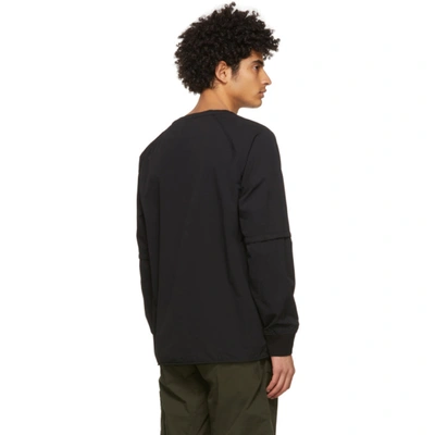 Shop C.p. Company Black Nylon Stretch Double Sweatshirt In 999 Black