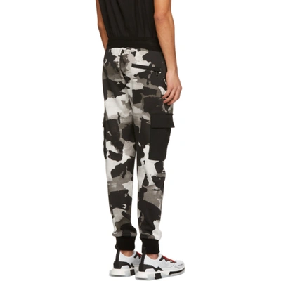 Shop Dolce & Gabbana Black & White Camouflage Jogging Cargo Pants In Hh2qf Camouflage 01