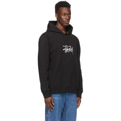 Stussy embroidered hoodie black sale
