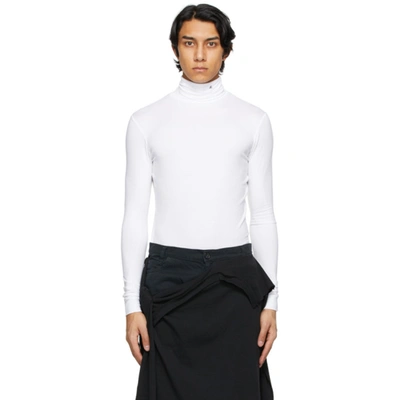 RAF SIMONS 白色 ARCHIVE REDUX 系列“R”刺绣高领衫