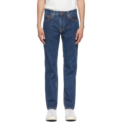 Shop Nudie Jeans Blue Gritty Jackson Jeans In Dark Space