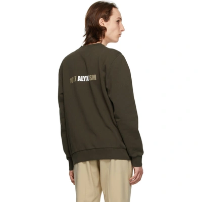 Shop Alyx Brown Mirrored Logo Sweatshirt In Brw0005 Deep Brown