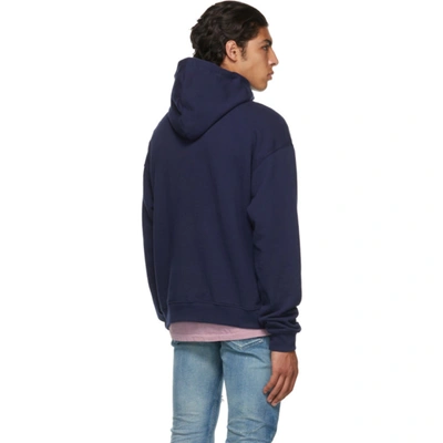 Shop John Elliott Navy Aspen Mock Hoodie In Cove