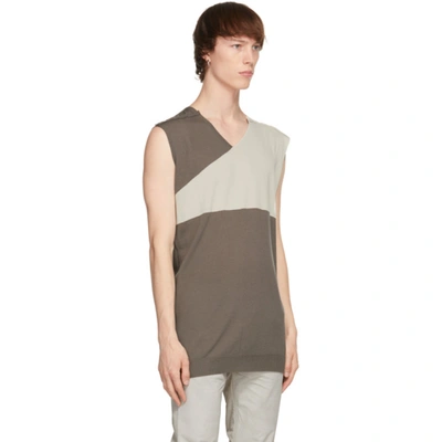Shop Rick Owens Grey Slip Over Tank Top In 3461 Ds/oys