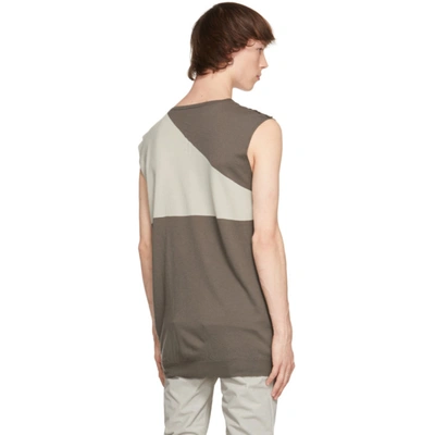 Shop Rick Owens Grey Slip Over Tank Top In 3461 Ds/oys