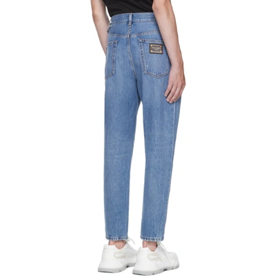 Shop Dolce & Gabbana Blue Tapered Jeans