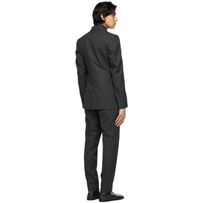 Shop Maison Margiela Grey Wool Suit In 855m Dark Grey Melan