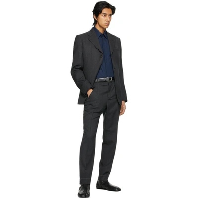 Shop Maison Margiela Grey Wool Suit In 855m Dark Grey Melan