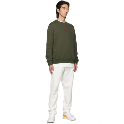 Shop 424 Green Logo Sweatshirt In 40 Green