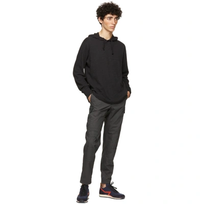 Shop Rag & Bone Black Cotton Carded Flame Hoodie In Blk