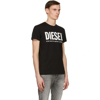 Shop Diesel Black T-diego Logo T-shirt In Black900