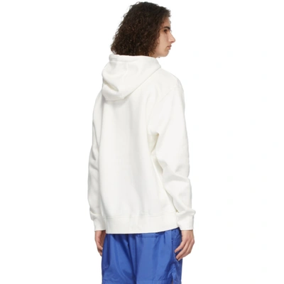 Shop Nike Off-white Sportswear Club Hoodie In Sail/white