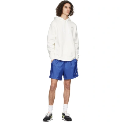 Shop Nike Off-white Sportswear Club Hoodie In Sail/white