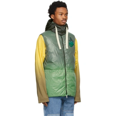 Shop Moncler Genius 1 Moncler Jw Anderson Green Down Chesil Vest In 823 Green