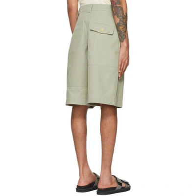 Shop Jacquemus Grey 'le Short Laurier' Shorts In Green