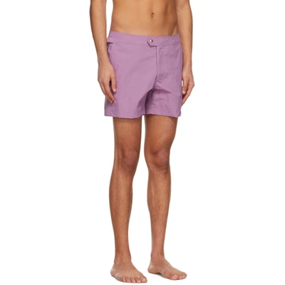 Shop Tom Ford Purple Nylon Swim Shorts In L04 Lilac