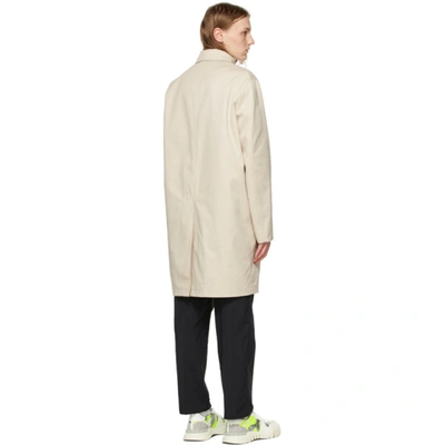 Shop Valentino Beige Wool Twill Coat In 33q Grigio-