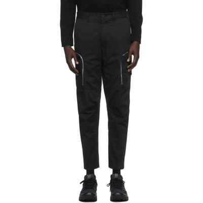 Stone Island Shadow Project Slim-leg Cotton-blend Cargo Trousers In Black |  ModeSens