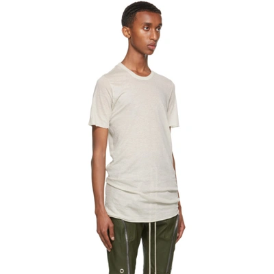 Shop Rick Owens Off-white Basic Short Sleeve T-shirt In 08 Pearl